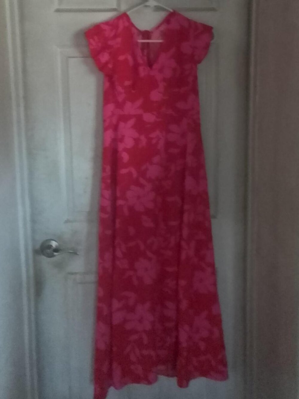 Pink and Red Floral Dress